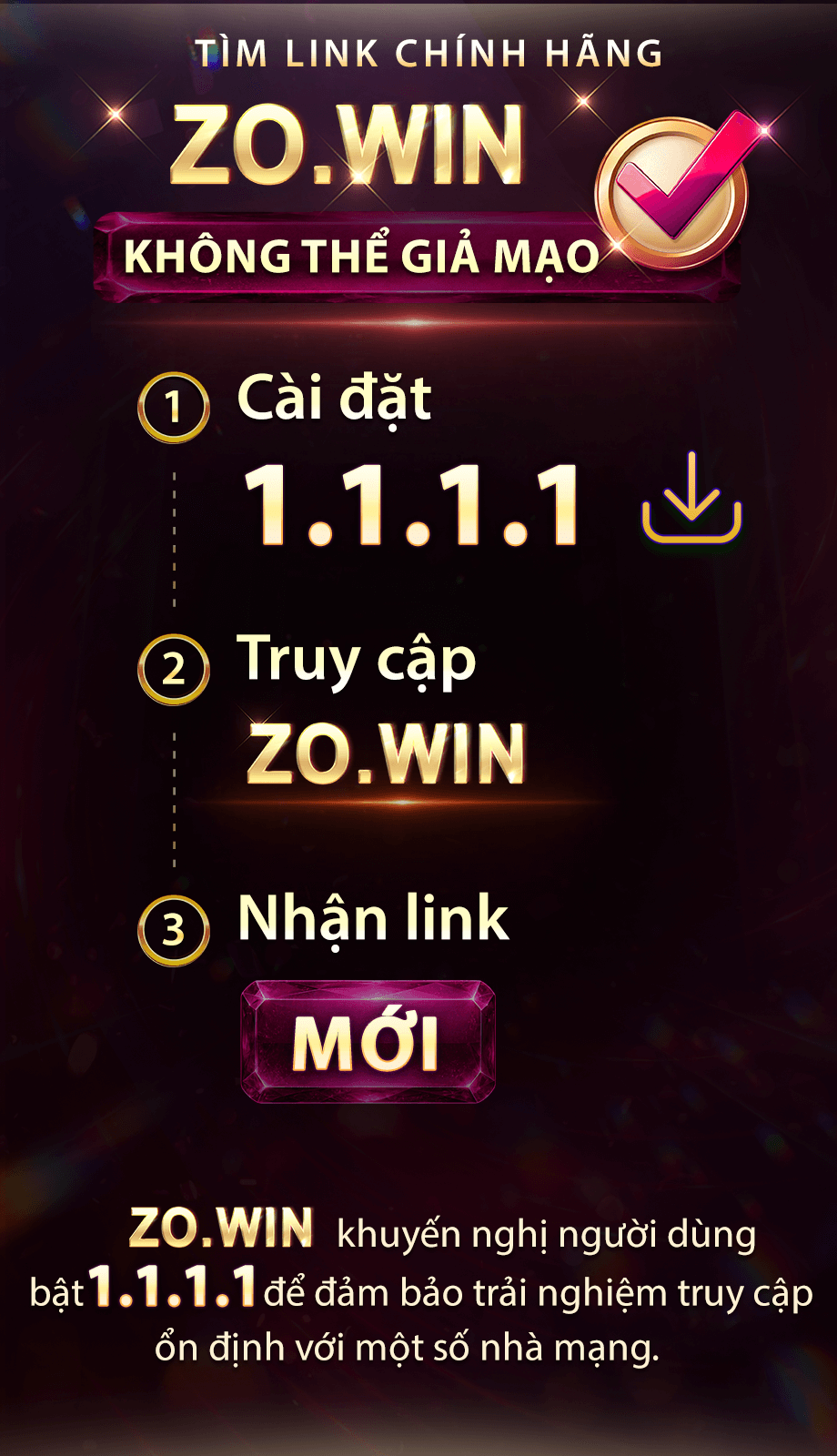 Truy cập ổn định với 1.1.1.1